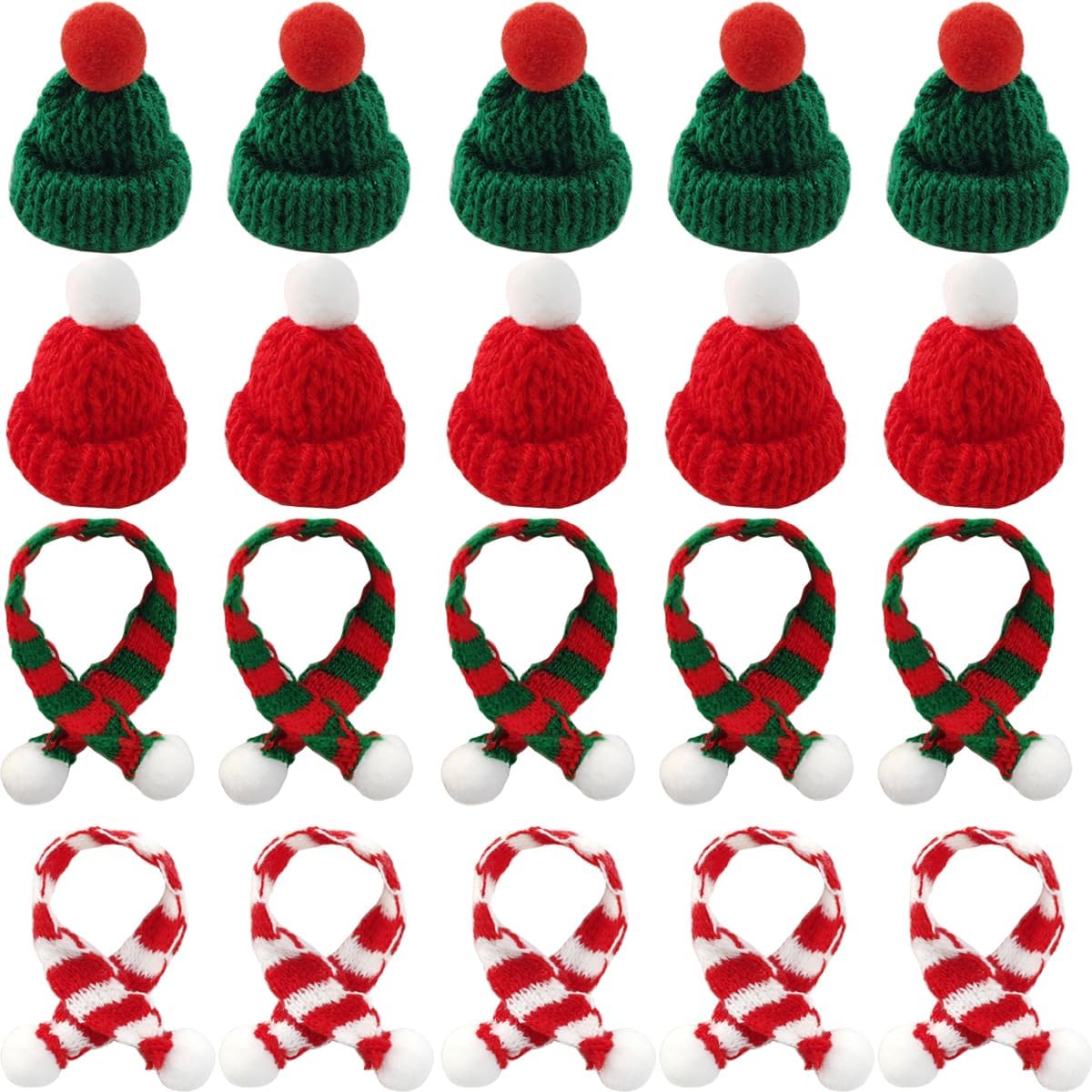 Art Craft Christmas Tree - 32 pçs mini chapéu de malha