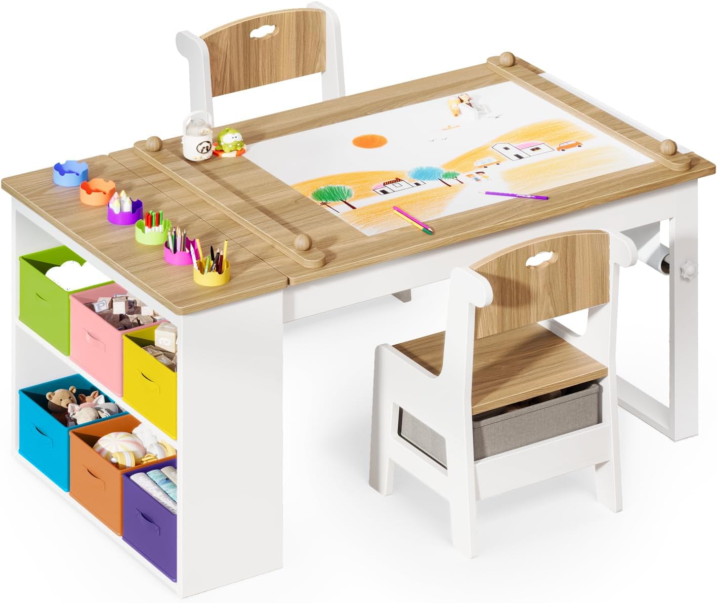 Art Craft Toddlers - Mesa e Cadeiras de Arte para