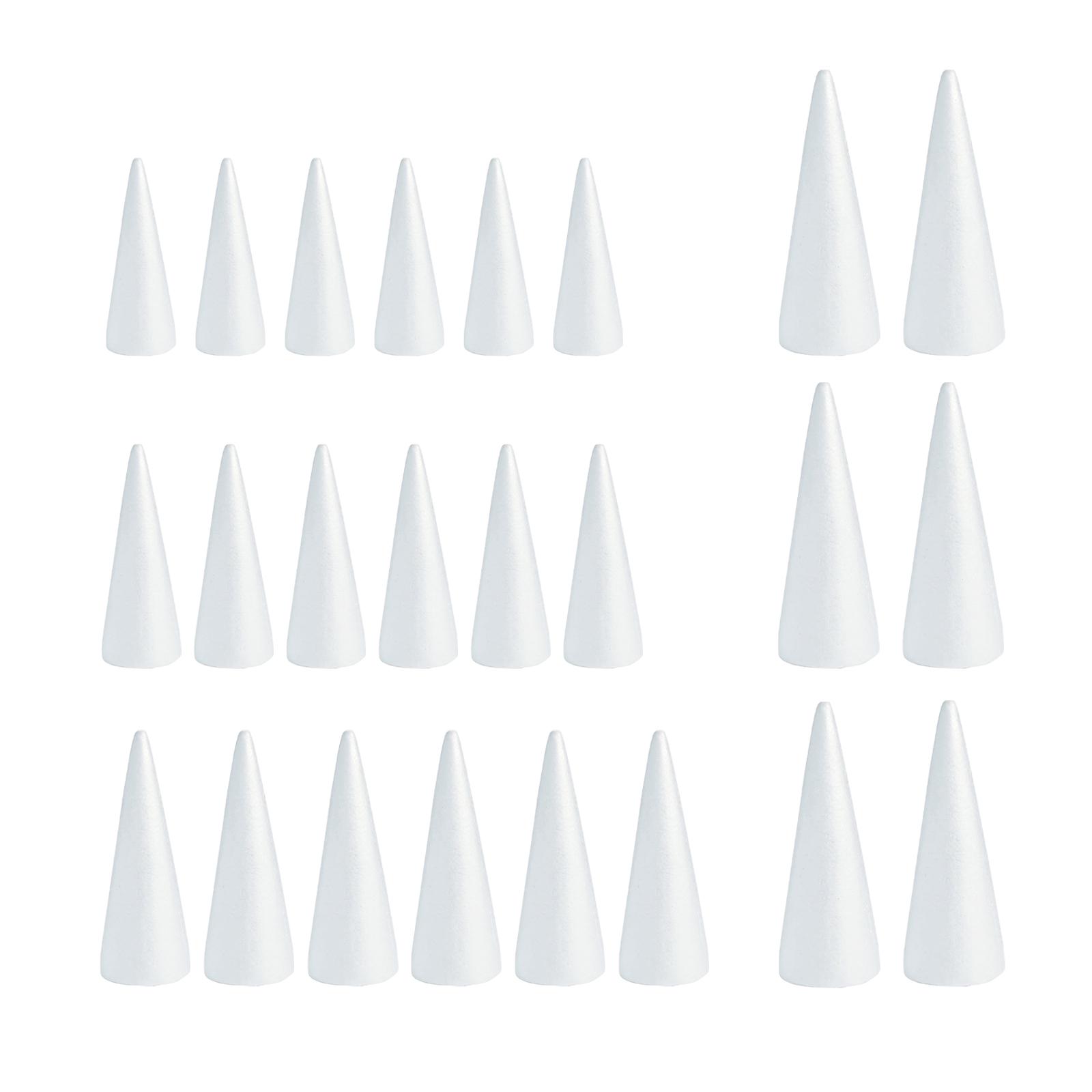 Art Craft Christmas Tree - Cones de espuma de artesanato branco
