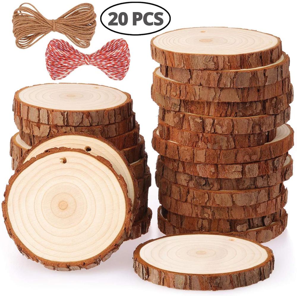 Art Craft Christmas Tree - Fatias de madeira natural artesanato kit