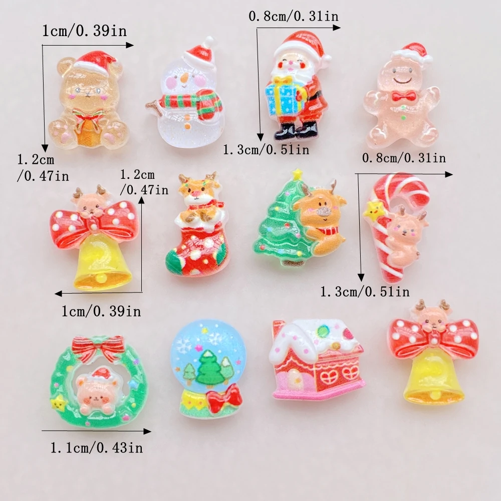 50 pçs resina mini dos desenho - Art Craft Christmas Tree avaliação e preço