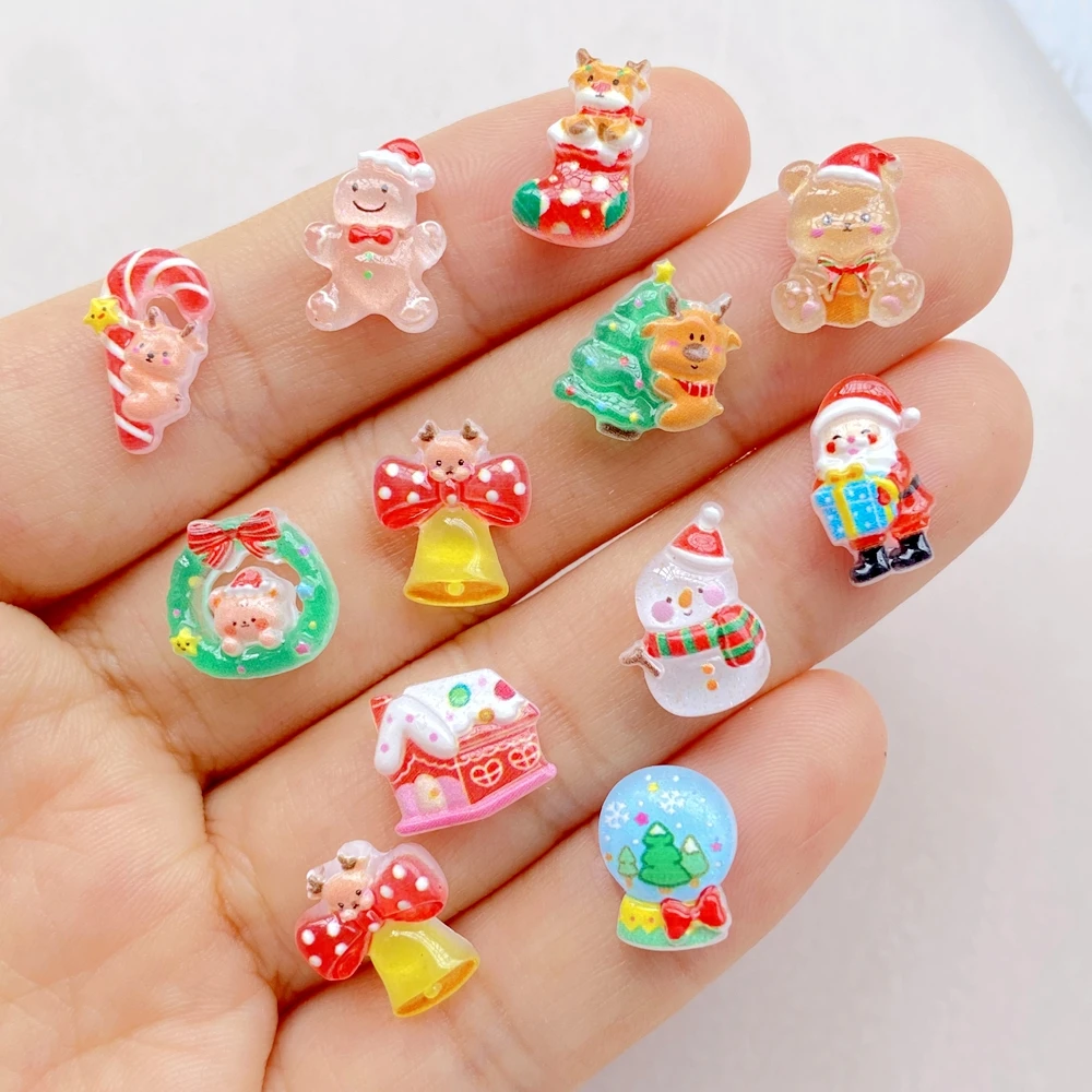 50 pçs resina mini dos desenho - Art Craft Christmas Tree avaliação e preço