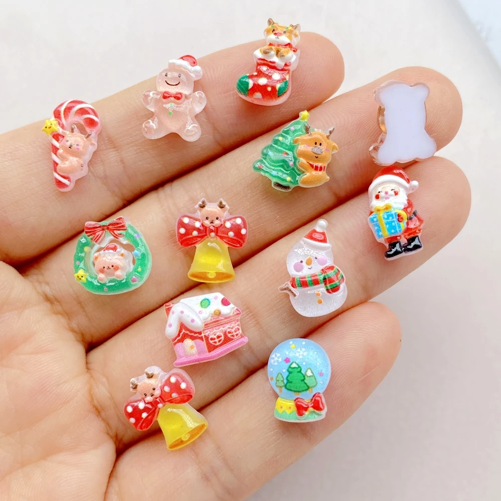 50 pçs resina mini dos desenho - Art Craft Christmas Tree avaliação e preço