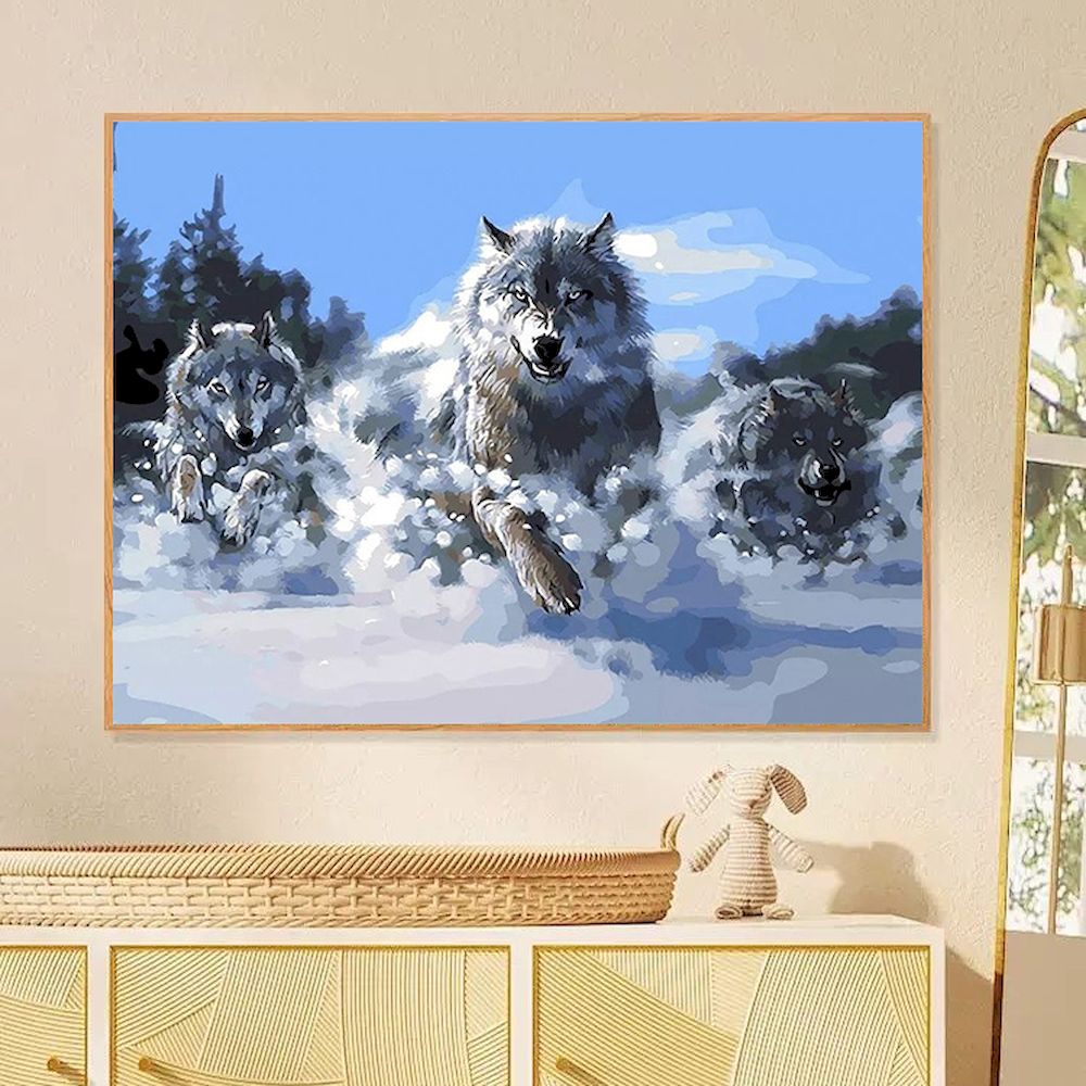 Pintura por números lobo image - Art Craft Picture avaliação e preço