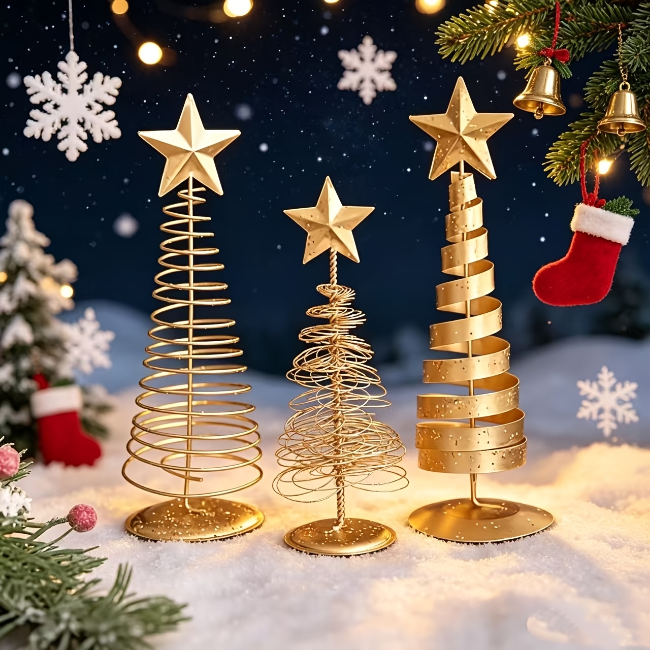 3 peças de árvores de Natal ar - Art Craft Christmas Tree avaliação e preço