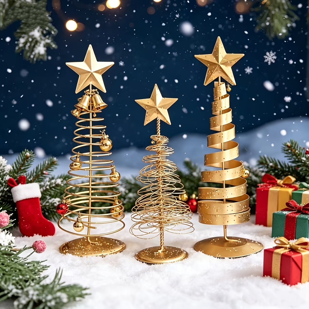 3 peças de árvores de Natal ar - Art Craft Christmas Tree avaliação e preço