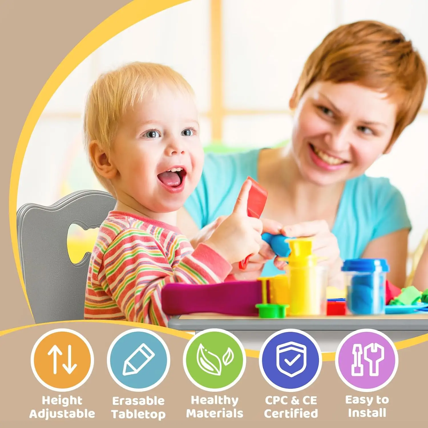 Conjunto de Mesa e 4 Cadeiras  - Art Craft Toddlers avaliação e preço