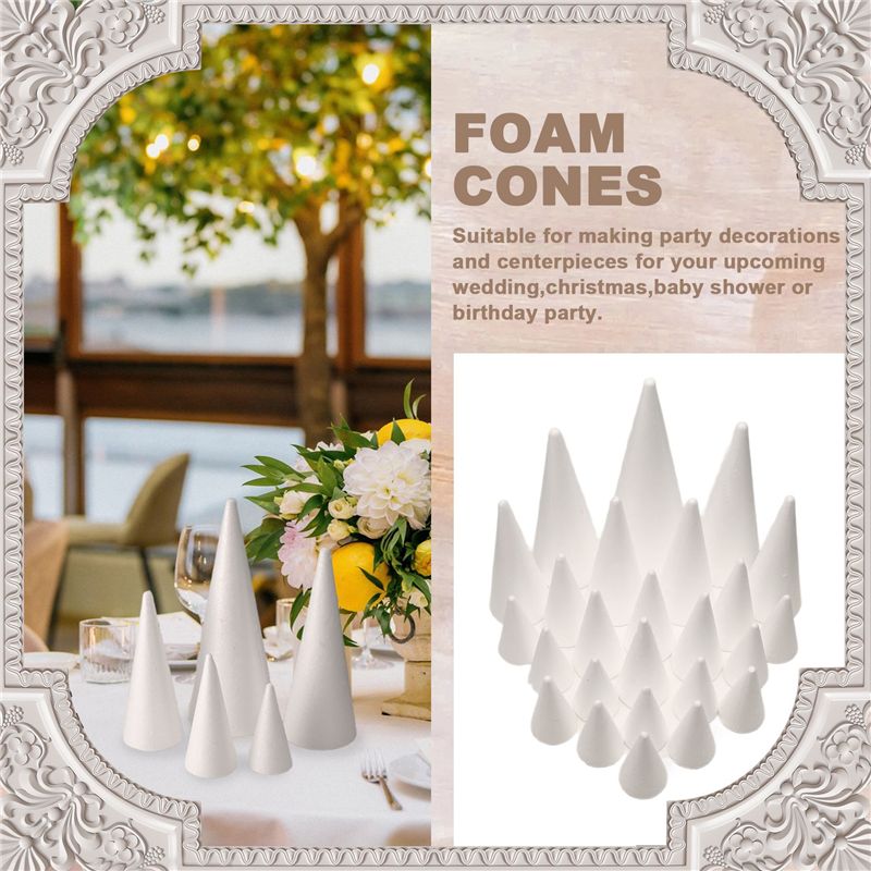 Pacote com 24 cones de espuma  - Art Craft Christmas Tree avaliação e preço