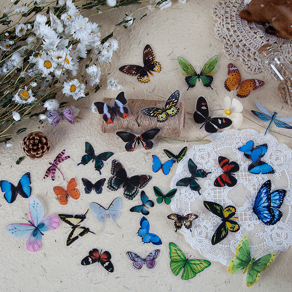 40 pçs/saco borboleta adesivos - Art Craft Books avaliação e preço